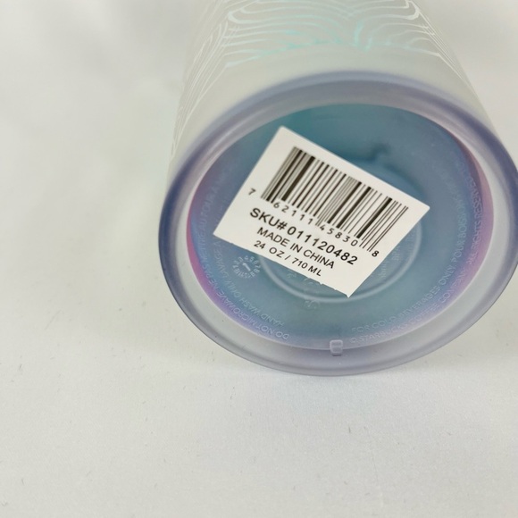 NWT Starbucks 50th Anniversary Frosted Siren Tail Venti 24oz Cold Cup Tumbler - Picture 3 of 9